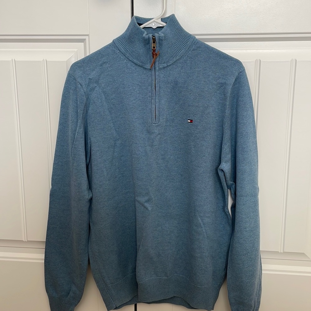 Tommy Hilfiger medium blue quarter zip